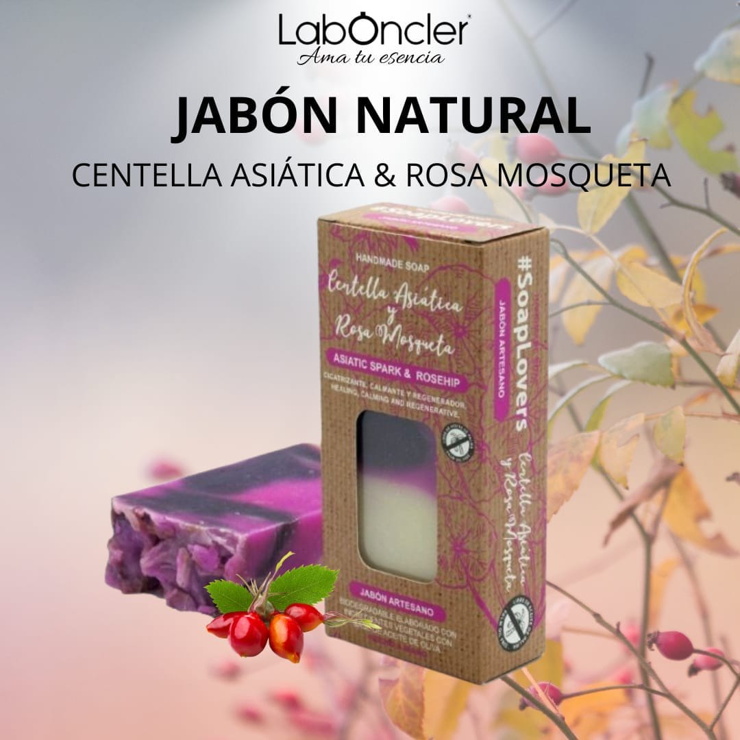 Jabón Rosa Mosqueta y Centella Asiática