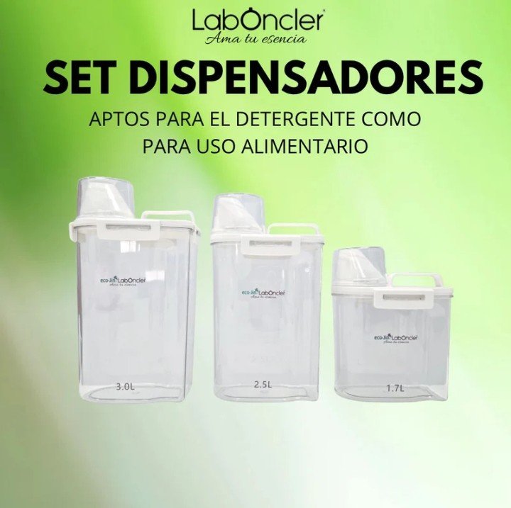 Set Dispensadores Detergente y Alimentario
