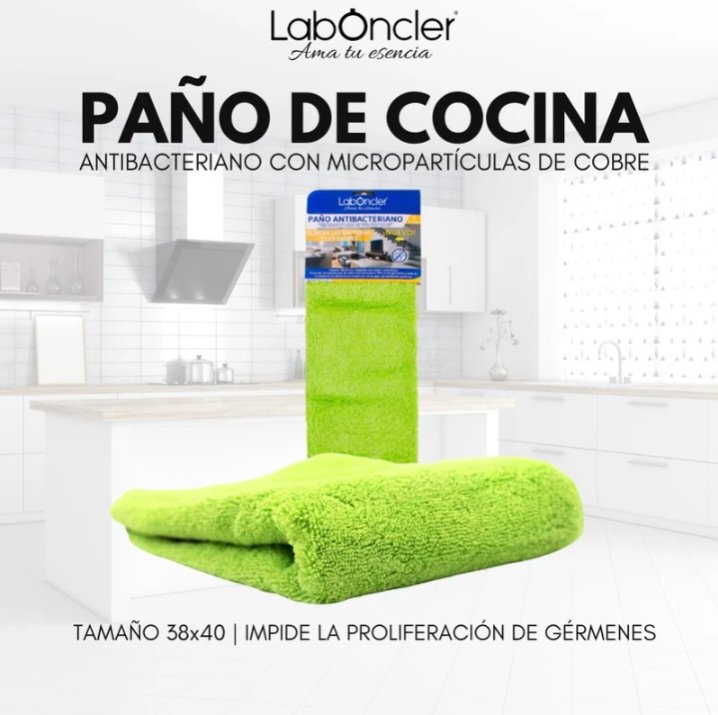 Paño Cocina Antibacteriano 38x40cm