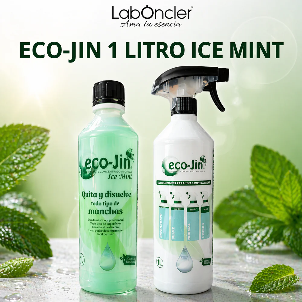 Eco-Jin Ice Mint 1 Litro – Limpiador Multiusos Concentrado Ecológico Desengrasante Aroma Menta