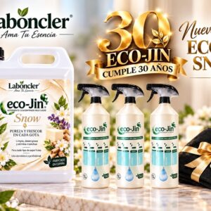 Garrafa de 5 litros de Ecojin snow más 3 difusores y regalo de bayeta